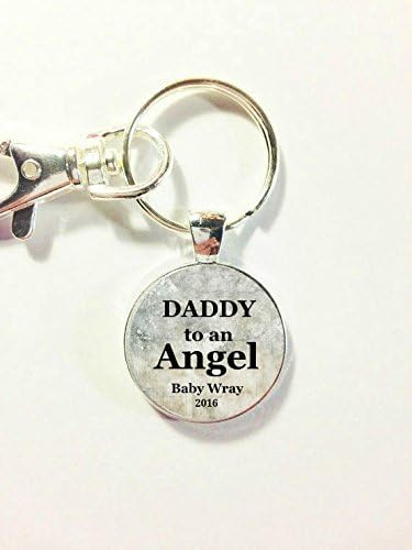 MEMORIAL Pendant，DADDY to an Angel, loss of baby, Memorial Jewelry, miscarriage charm Keychain