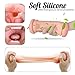 Male Masturbator Cup,2 in 1 Pocket Pussy Sex Toy with 3D Realistic Mouth Textured Vagina and Tight Anus Stroker Rechargeable with 12 Stimulation for Men Masturbation (Size -2)