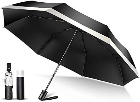 TSUNEO Parasol Folding Umbrella, 99% UV Protection Rate, UPF 50+ 8 Ribs, Automatic Open and Close, Rainy Season, Rainy Season, Typhoon, Ultra Water Repellent, Lightweight, Folding Parasol for Women and Men