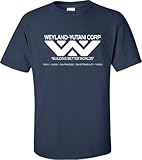 Small Navy Blue Adult Weyland Yutani Corporation Alien Company Science Fiction T-Shirt, Online Clothing Store