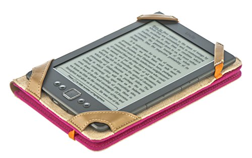 M-Edge Trip Jacket Folio Protective Case Cover for Kindle 4, Touch - Pink/Orange (Certified Refurbished) - Thumbnail 3