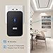 No Battery Required Wireless Doorbell Kit, 1 [Self-Powered] Push Button and 1 Plug-in Receiver, Operating at over 500-feet Range with 58 Chimes, 4 Level Volumey, LED Flash [Black, 2018 Upgraded]