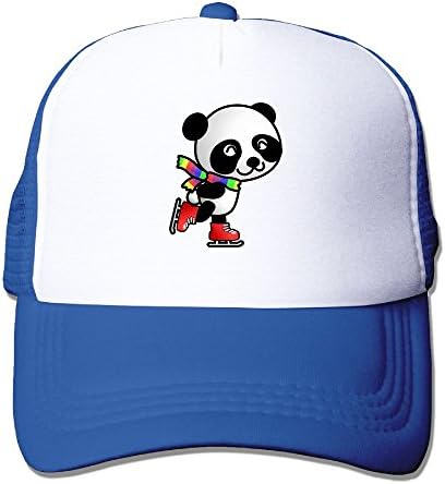 Vicop Skating Panda Trucker Cap Summer Mesh Hat With Adjustable Strap RoyalBlue