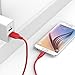Anker Powerline Micro USB - Charging Cable, with Aramid Fiber and 5000+ Bend Lifespan for Samsung, Nexus, LG, Motorola, Android Smartphones and More (Red, 6ft)
