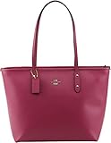Coach Cross Grain Leather City Zip Tote Bag Purse