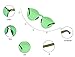 GAMT Rimless Tinted Transparent Sunglasses Futuristic Colorful Designer Glasses (Green, 60)