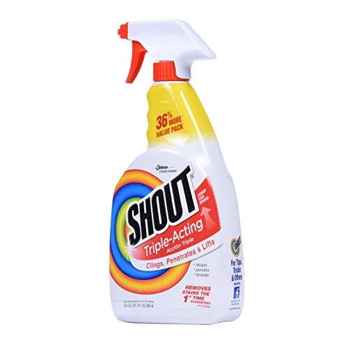 Shout TripleActing Laundry Stain Remover Spray Bottle for Everyday