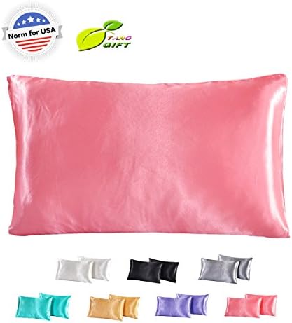 Silk Satin Pillowcase Standard Us For Hair And Skin Hypoallergenic King Size Silk Pillowcase Queen (Queen (1-Pack), Pink)