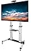 VIVO Ultra Heavy Duty Mobile 60 to 100 inch TV Stand for Flat Screens | Adjustable, Rolling TV Cart Mount with Wheels (STAND-TV22S) primary