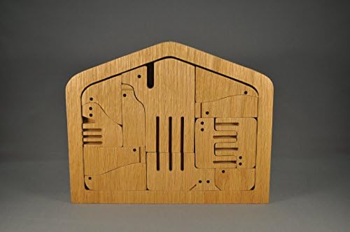 Oak or Walnut Nativity Puzzle Set Scene Wooden Holy Family Figurines Christmas Mary Joseph and Baby Jesus Wisemen (Oak Veneer)