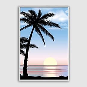 Framed Canvas Home Artwork Decoration Silhouette Canvas Wall Art for Living Room, Bedroom - 16x24 inches