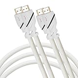 Jumbl High-Speed HDMI Category 2 Premium Cable (25 Feet) Supports 3D & 4K Resolution, Ethernet, 1080P and Audio Return - White