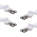 Adjustable Bed Sheet Elastic Grippers Suspenders Holder Straps Clips Fasteners / White, 1-Pack (4 pcs)