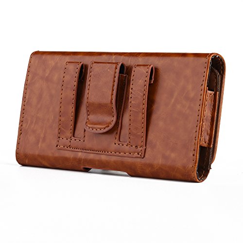 image for iPhone 8 Plus 7 Plus Leather Carrying Case,kiwitatá Horizontal Holste