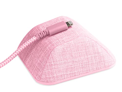 Smartish® Magnetic Cord Holder - Cable Wrangler Organizer Stocking Stuffer with Magnet Clips for Charger Management on Desktop, Nightstand for USB-C + Lightning - I'm Blushing