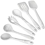 mDesign Silicone Kitchen Utensil Set - Includes