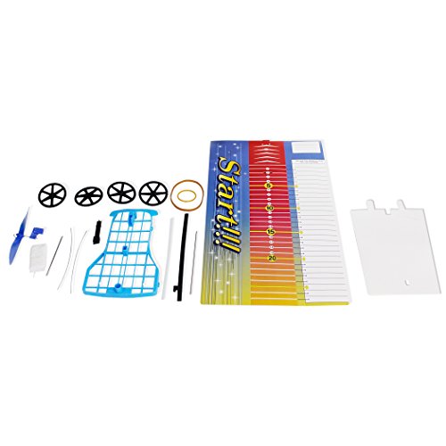 image for Genius Factory 4 in 1 Wind and Rubber Band Powered Experiment Car for 