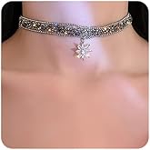 Octwine Flower Rhinestone Choker Necklace Crystal Collar for Women Jewelry Crystal Accessories
