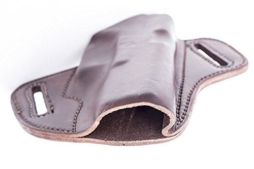 OUTBAGS USA Leather OWB Holster For Springfield XD(M) 4.5 - Right Hand Brown Pancake Holster