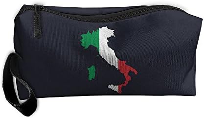 Italia Italy Italian Map Pencil Case Medicine Bag Toiletry Bag Toiletry Pouch Makeup Organizer Clutch Bag With Zipper For Women Girls