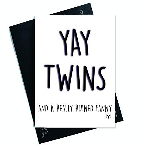 Funny Rude New Baby Card Congrats Twins Baby Card New Parents Card Really Ruined Fanny Funny Baby Card New Mum Card Twins Baby Shower PC368