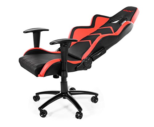 AKRacing Racing Style Desk Office Gaming Chair with High Backrest, Recliner, Swivel, Tilt, Rocker and Seat Height Adjustment Mechanisms. PU Leather (Red)