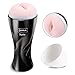 ZEMALIA Vase Male Masturbators Vagina Pocket Man Masturbation Cup Sex Toys for Male Masturber Realistic Textured Discreetly Packed(Black)