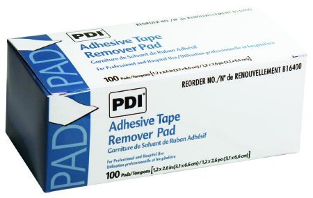 PDI Professional Disposables 1131957 PT# B16400 Pad Adhesive Tape Remover 100 Count 1-1/4x2-5/8 Bx Made