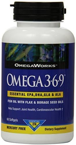 Omegaworks Omega 3.6.9, 60-Count Bottles (Pack of 2) by Omgeworks