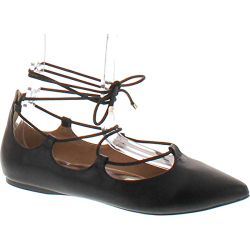 City classified women s heat pointy toe faux leather lace up akle…
