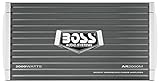 BOSS Audio Systems AR2000M Monoblock Car Amplifier - 2000 Watts, 2-4 Ohm Stable, Class A-B, Mosfet Power Supply, Gray