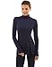 PattyBoutik Women's Turtleneck Lace Up Tunic