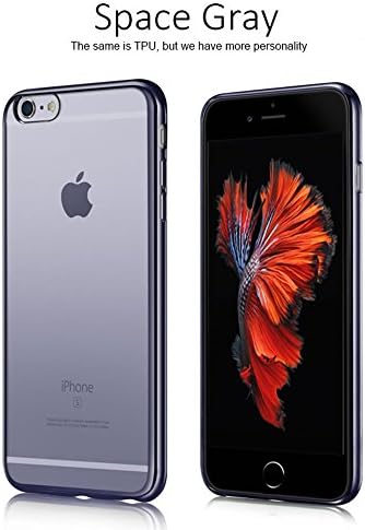 iPhone 6s plus/iPhone 6 Plus Cases,[Touching™] Ultra-Thin Electroplating Technology Soft Gel TPU Silicone Cases Cover for iPhone6s plus/iPhone6 plus [Grey]