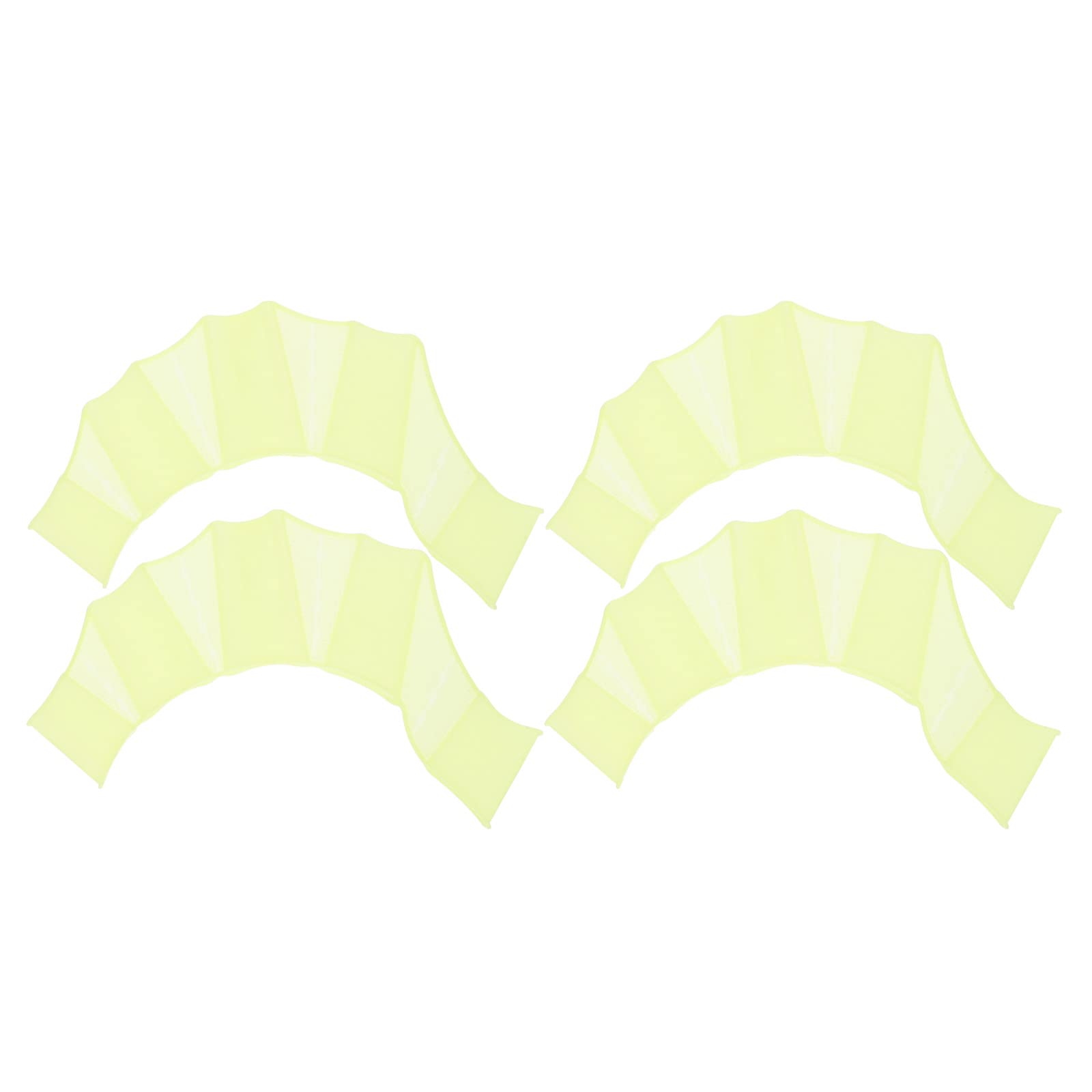 PATIKIL Silicone Swimming Gloves, 2 Pair Webbed Swim Gloves Finger Frog Type Water Resistance Gear Paddle Fins for Aquatic Training, Green, L