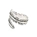 VANKER Unisex Adjustable Bird Feather Wrap Ring Gift Antique 925 Sterling Silver Free size