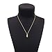 Zealmer Women Inspirational Pineapple Pendant Necklace Real 16K Gold Plated