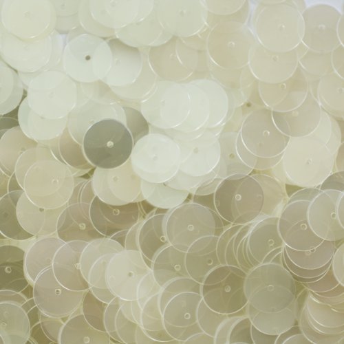 10mm Flat Round SEQUIN PAILLETTES ~ ANTIQUE CRYSTAL LUSTER~ Loose sequins for embroidery, bridal, applique, arts, crafts, and embellishment. Made in USA.