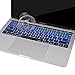 MOSISO Keyboard Cover Compatible with MacBook Pro with Touch Bar 13 and 15 inch 2019 2018 2017 2016 (Model: A2159, A1989, A1990, A1706, A1707),Pattern Silicone Skin Protector, Mix Ombre Blue