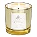Scented Candle Lily & Lotus & Musk Soy Wax Long Burning (40 hours) Strong Fragrance Aromatherapy Candles for Home Decorative, Stress Relief and Best Gifts with Golden Glass (Blue Lotus)thumb 1
