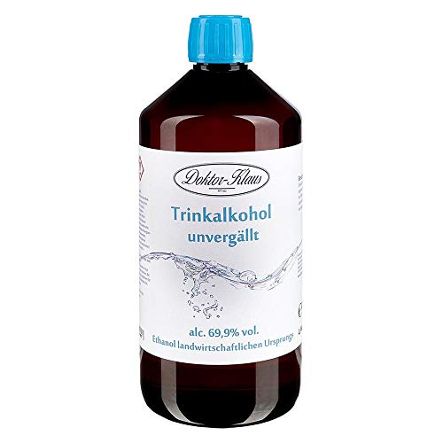 3 x 700ml Primasprit/Trinkalkohol/Weingeist/Ethanol 69.9% Vol. Alc. in brauner PET Flasche mit OV von Doktor Klaus – Bild 2