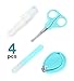 4 Piece Baby Nail Clipper Set | Complete Manicure Clipper Kit for Infants and Toddlers | Nail Clippers, Safety Scissors, Tweezer & File | Healthy Baby Care Set by Boxiki Kids. (Green)
