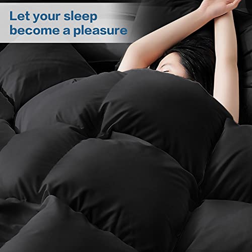 BEDHOURS Oversized King Comforter Set All Season Down Alternative