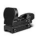 Beileshi Reflex Sight Red/Green Dot Sightmark Tactical 4 Reticle Holographic Picatinny Rail Reflex Optic - Hunting Paintball Tool for Shotgun Rifle Pistol Scope with Locking Screw & Battery
