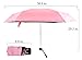 Hoke Ultra Mini and Light Umbrella. 5 Folding Compact Pocket Umbrella. Travel Anti-UV Parasol. 6.8'' Length. (Pink)