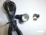 Black Push On Female FM Dipole Antenna 75 ohm PAL Connector Radio Stereo Indoor