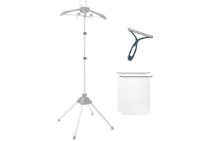 GIPOBUY Portable Steamer Stand for Clothes, Steamer Rack Steam Iron Stand for Steaming Clothes, Travel Garment Hanger Steaming Rack, Handheld Steamer Clothes Rack for RV, Home, Hotel (Gray)