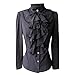 Shirts For Women Stand-Up Collar Vintage Victoria Ruffle Y&Z BS02
