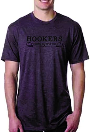 Hooker Fishing Outfitters Sof-tee, Vintage Purple, Small