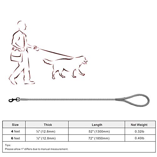 lynxking Braided Dog Rope Lead Leashes Pet Leash Dog Traction Rope Leashes Dog Walking Training