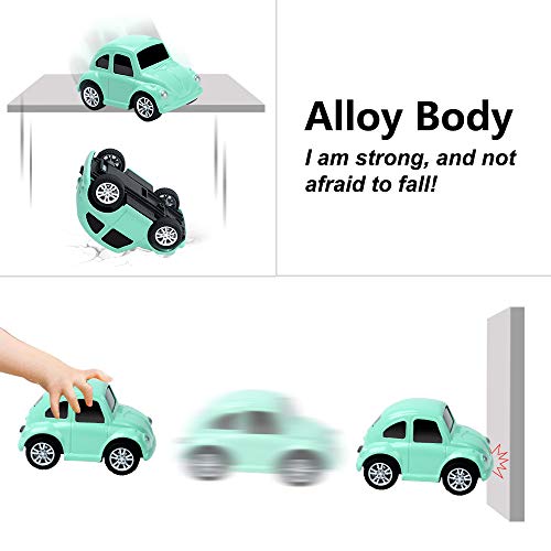 Alpacasso 10 PCS Pull Back Cars Toys for Girls, Alloy Die Cast Toy Set Vehicles Micro Machines Model Party Supplies Toy Cars Set for Toddlers Boys Kids Age 2 3 4 5 6+ (Road Map/Sticker Included)